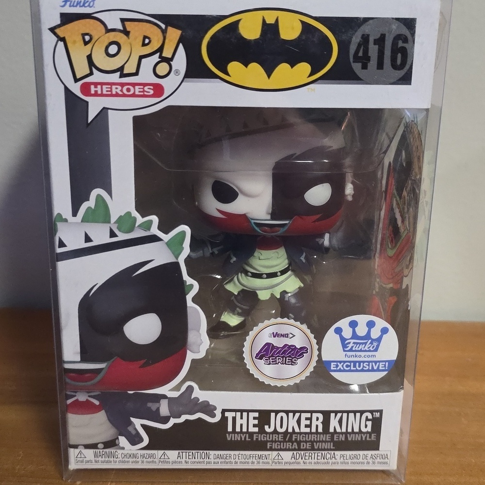 Funko Pop Heroes The Joker King Exclusive Figure Evend Exclusive Art Series